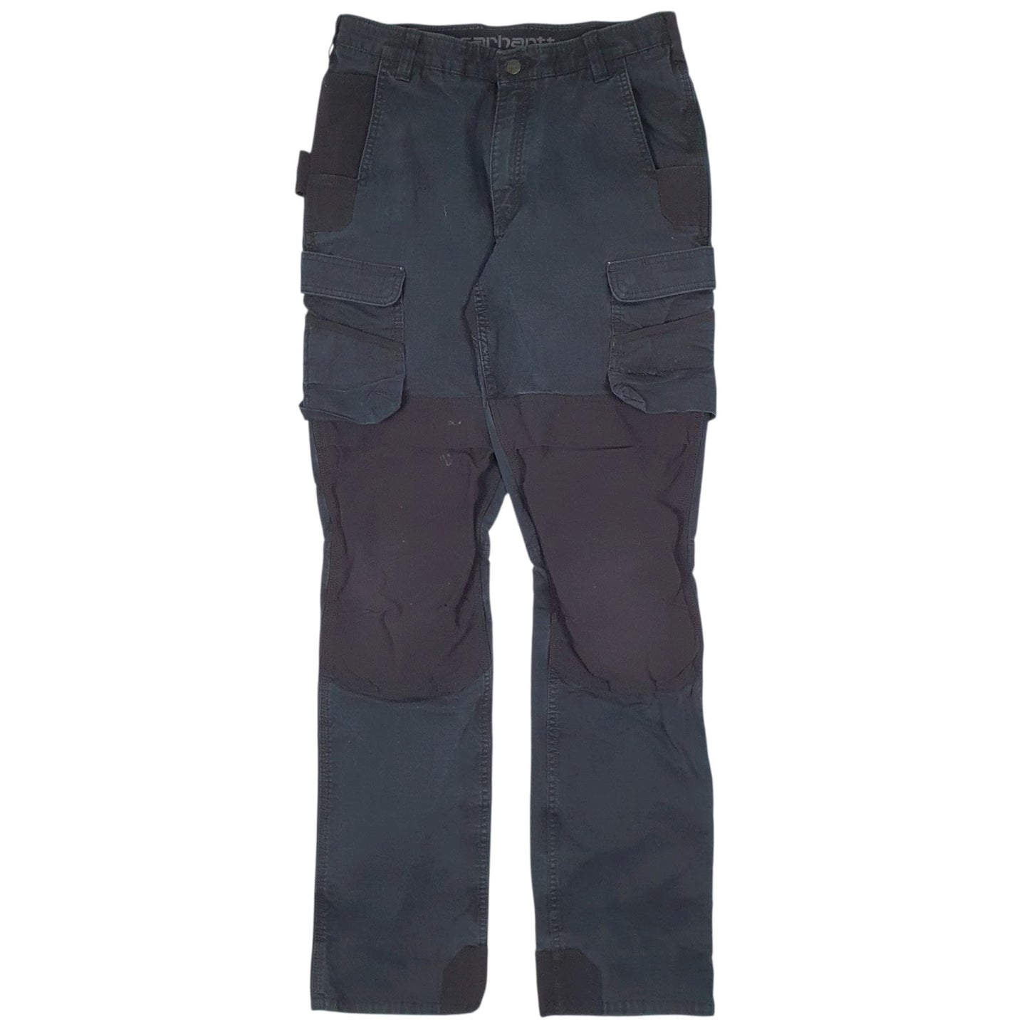Mens Black Carhartt Padded Knee Cargo Trousers