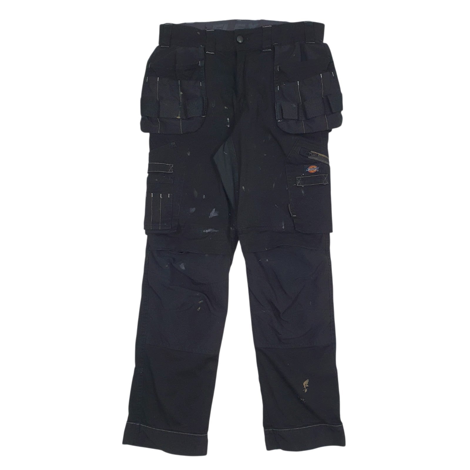 Mens Black Dickies Workwear Double Knees Carpenter Trousers