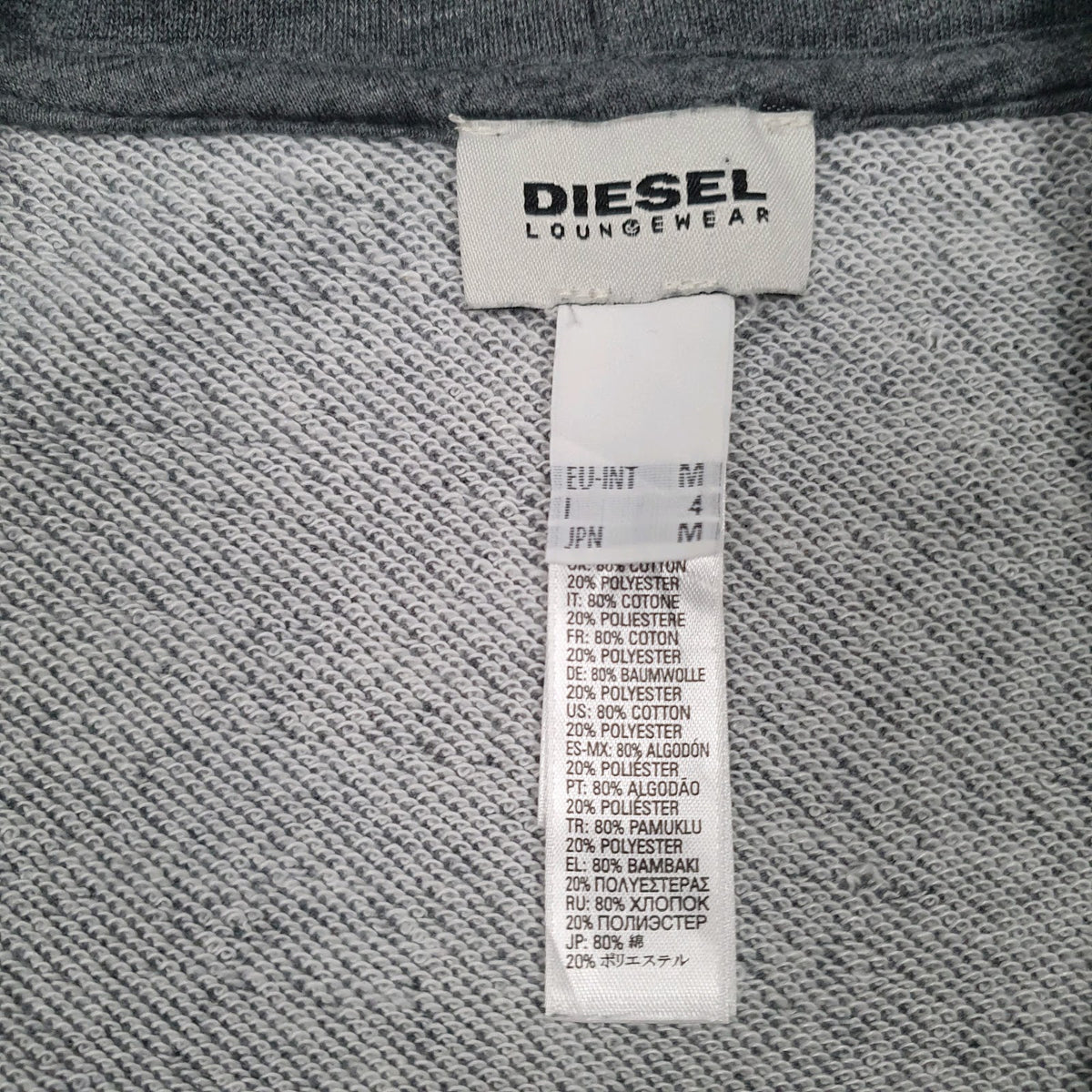 Mens Grey Diesel  Full Zip Jumper