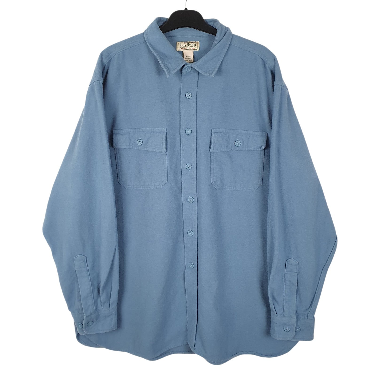 Mens Blue L.L.Bean Chamois Long Sleeve Shirt