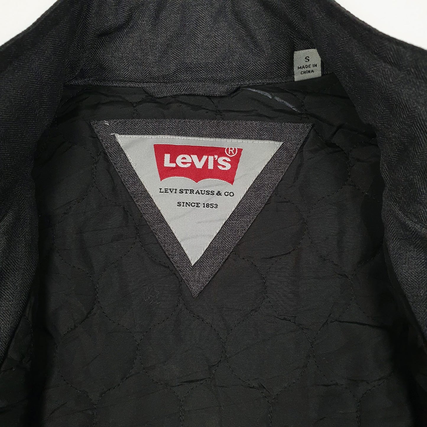 Mens Grey Levis Windbreaker Military  Coat