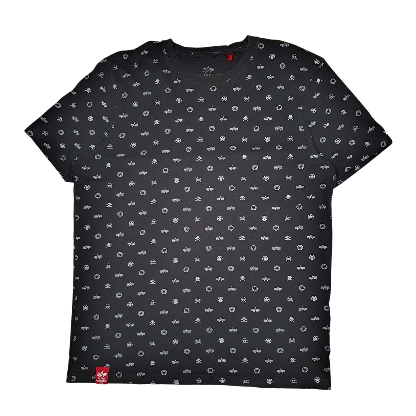 Mens Black Alpha Industries  Short Sleeve T Shirt