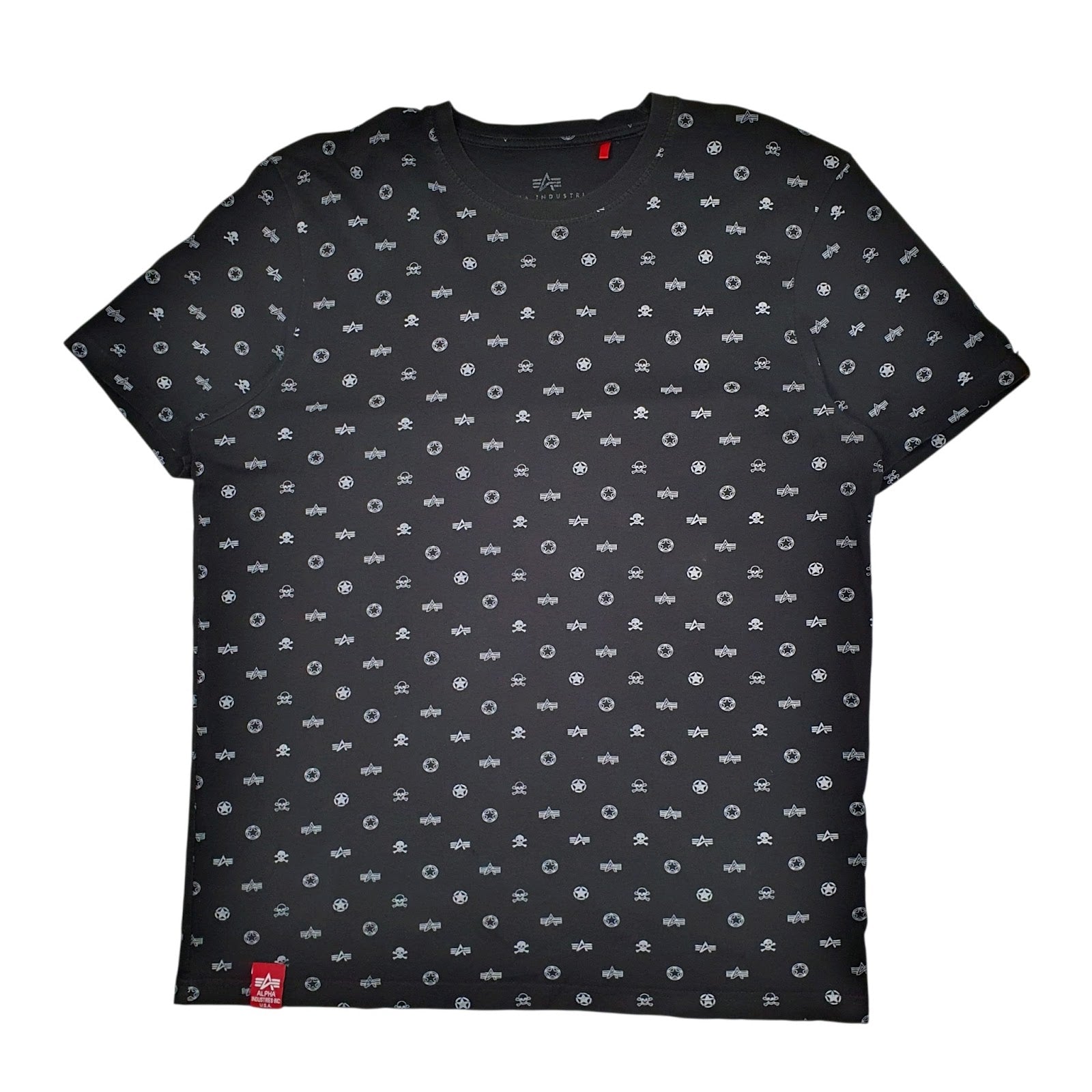 Mens Black Alpha Industries  Short Sleeve T Shirt