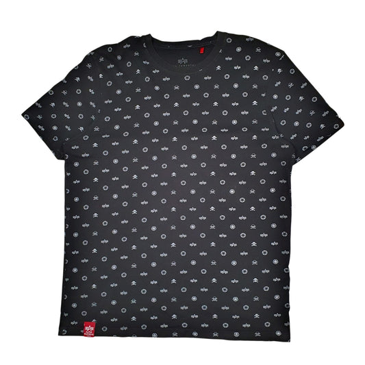 Mens Black Alpha Industries  Short Sleeve T Shirt