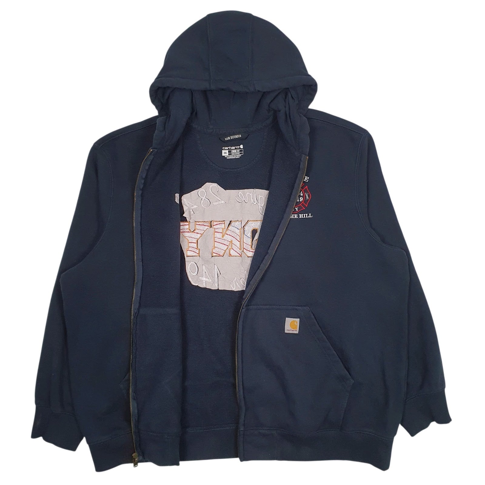 Mens Navy Carhartt  Full Zip Jumper