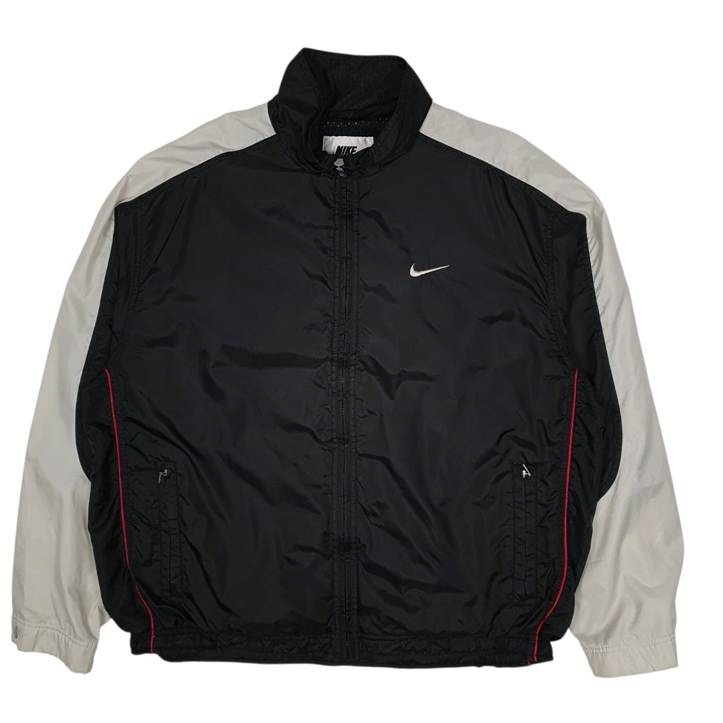 Mens Black Nike Vintage 90s Hoodie Coat