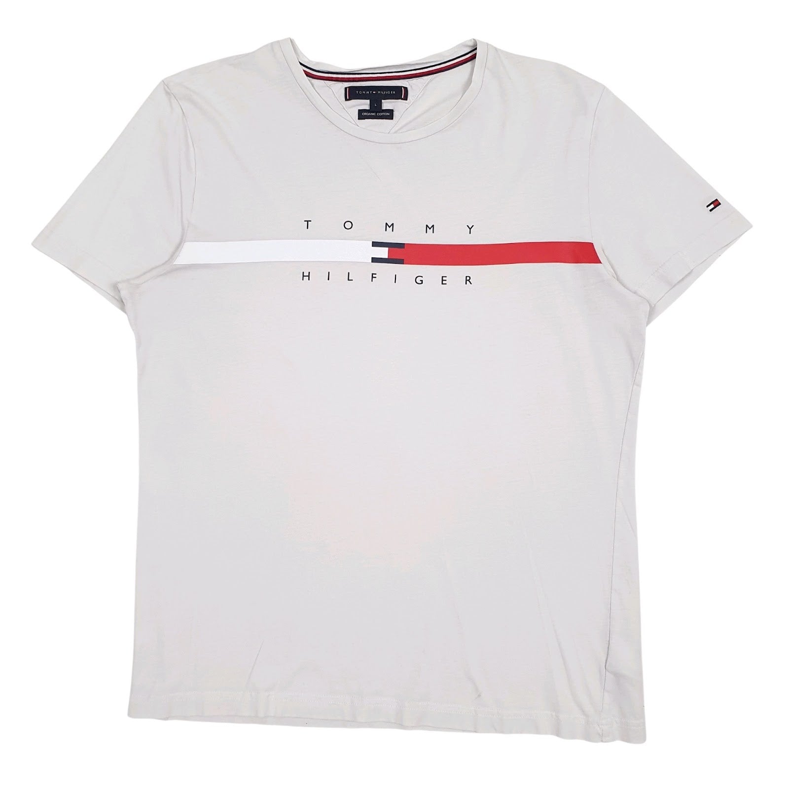 Mens Grey Tommy Hilfiger Spellout Short Sleeve T Shirt