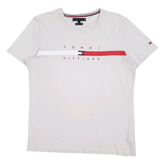 Mens Grey Tommy Hilfiger Spellout Short Sleeve T Shirt