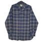 Mens Navy L.L.Bean Chamois Long Sleeve Shirt