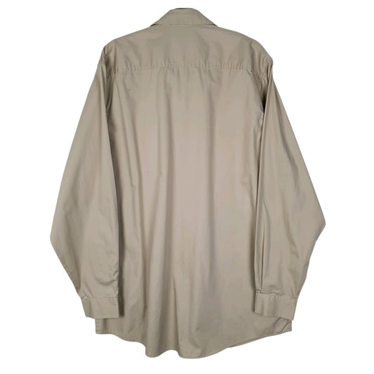 Mens Beige L.L.Bean Military  Shirt