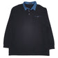 Mens Black Ghyugr Rugby Long Sleeve Polo Shirt