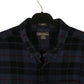 Mens Navy Eddie Bauer Thick Flannel Plaid Chamois  Shirt