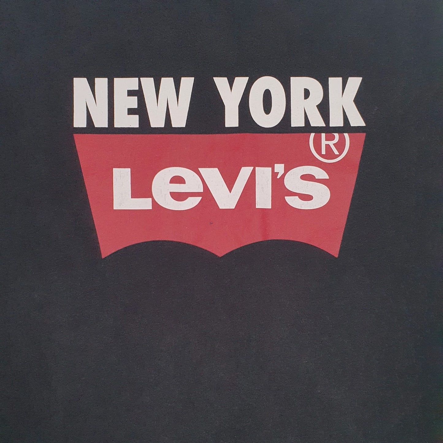 Mens Black Levis Spellout  T Shirt