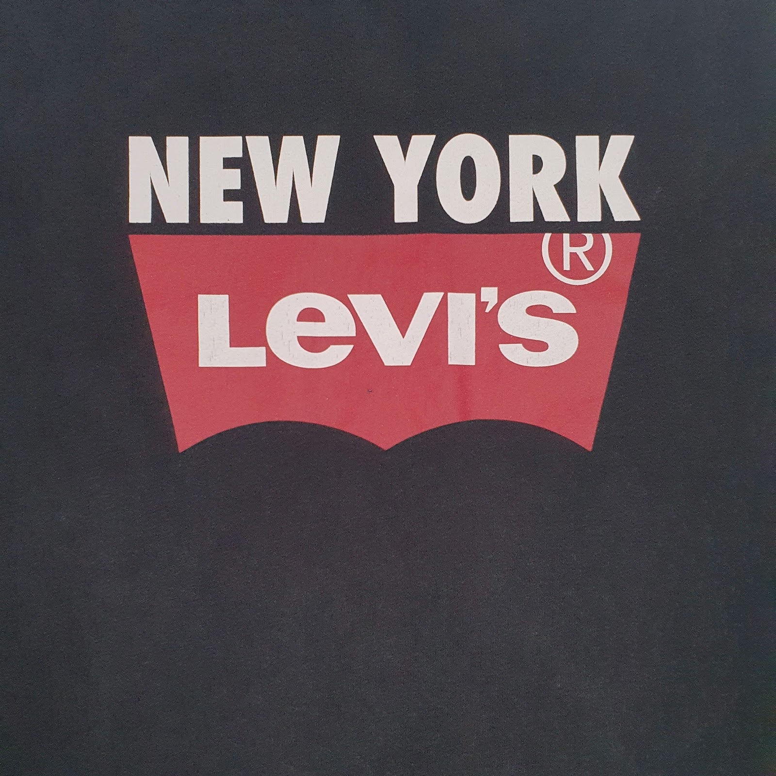 Mens Black Levis Spellout  T Shirt