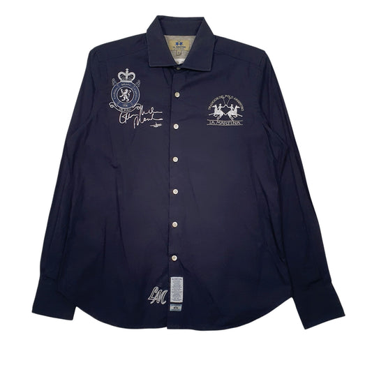 Mens Navy La Martina  Long Sleeve Shirt