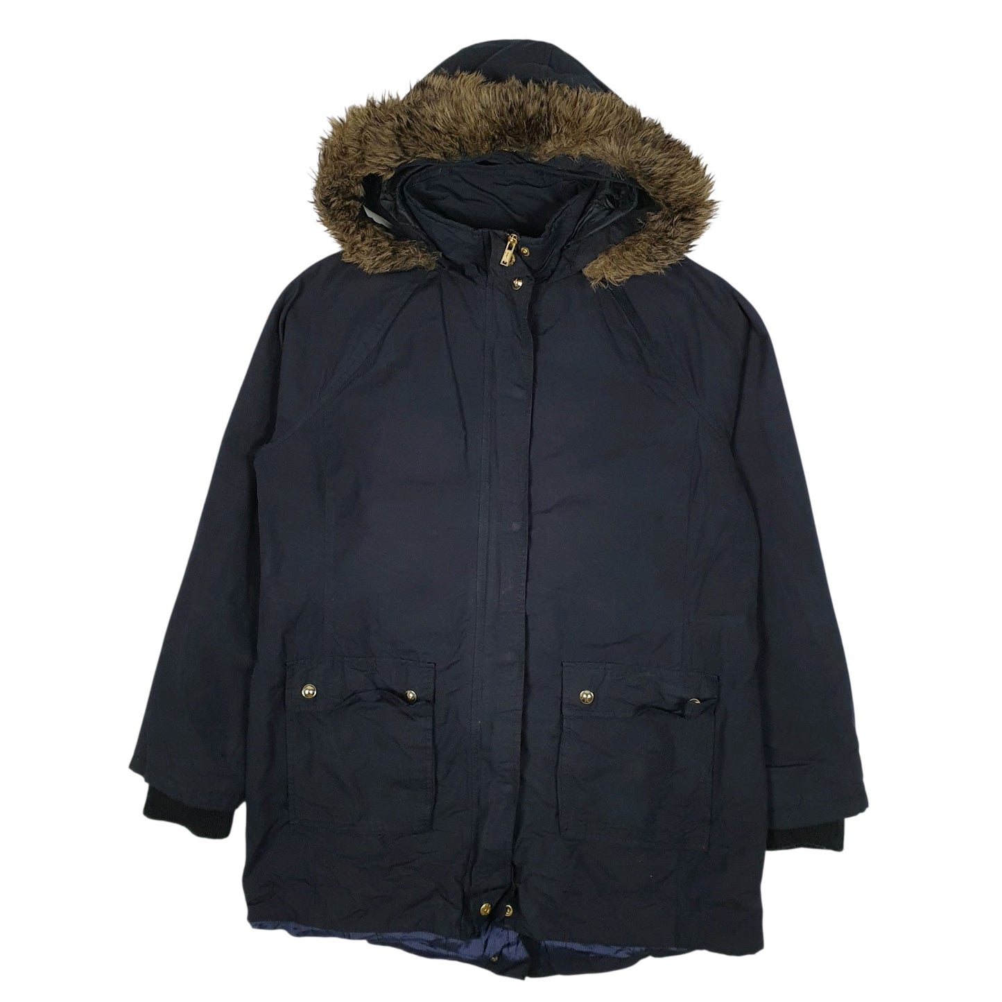Womens Navy Tommy Hilfiger Fishtail  Coat