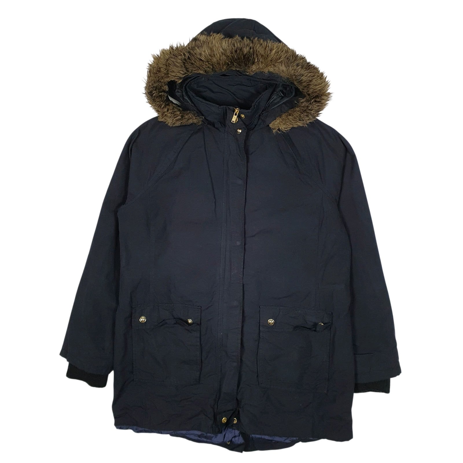 Womens Navy Tommy Hilfiger Fishtail  Coat
