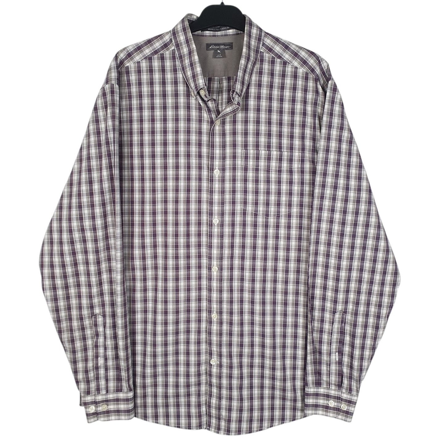 Mens Purple Eddie Bauer  Long Sleeve Shirt
