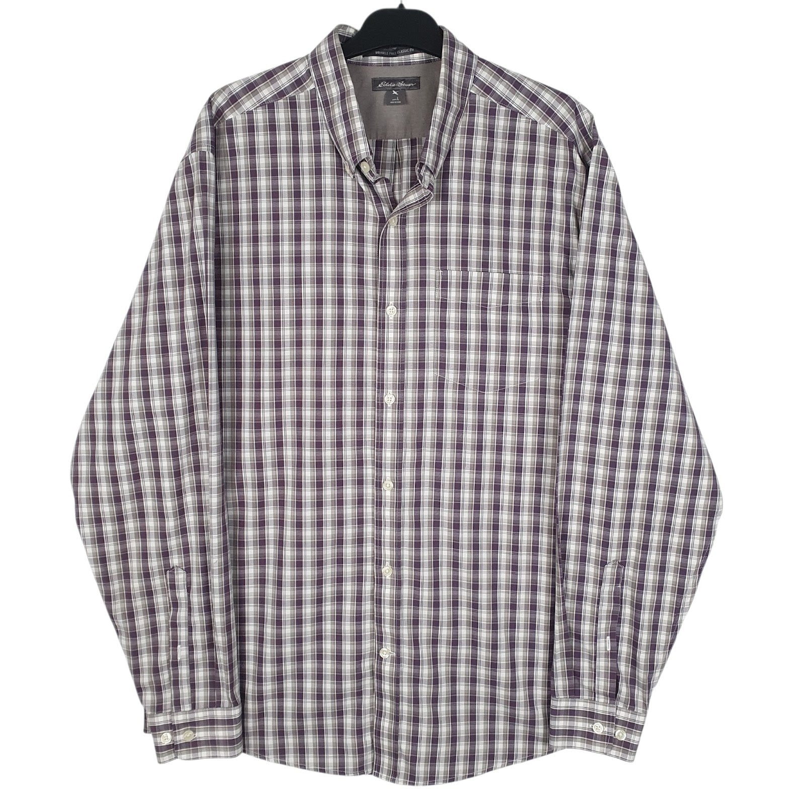 Mens Purple Eddie Bauer  Long Sleeve Shirt