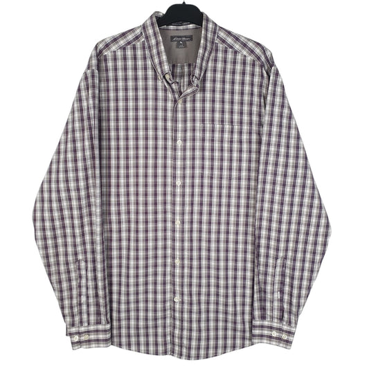 Mens Purple Eddie Bauer  Long Sleeve Shirt