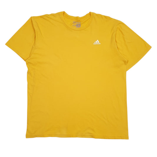 Mens Yellow Adidas  Short Sleeve T Shirt