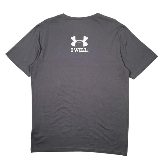 Mens Grey Under Armour Maryland Football  T Shirt
