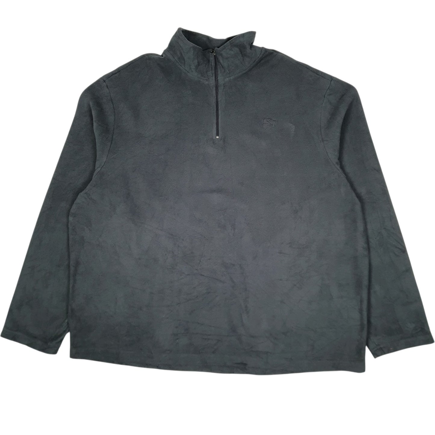 Mens Grey Starter  Quarter Zip Jumper