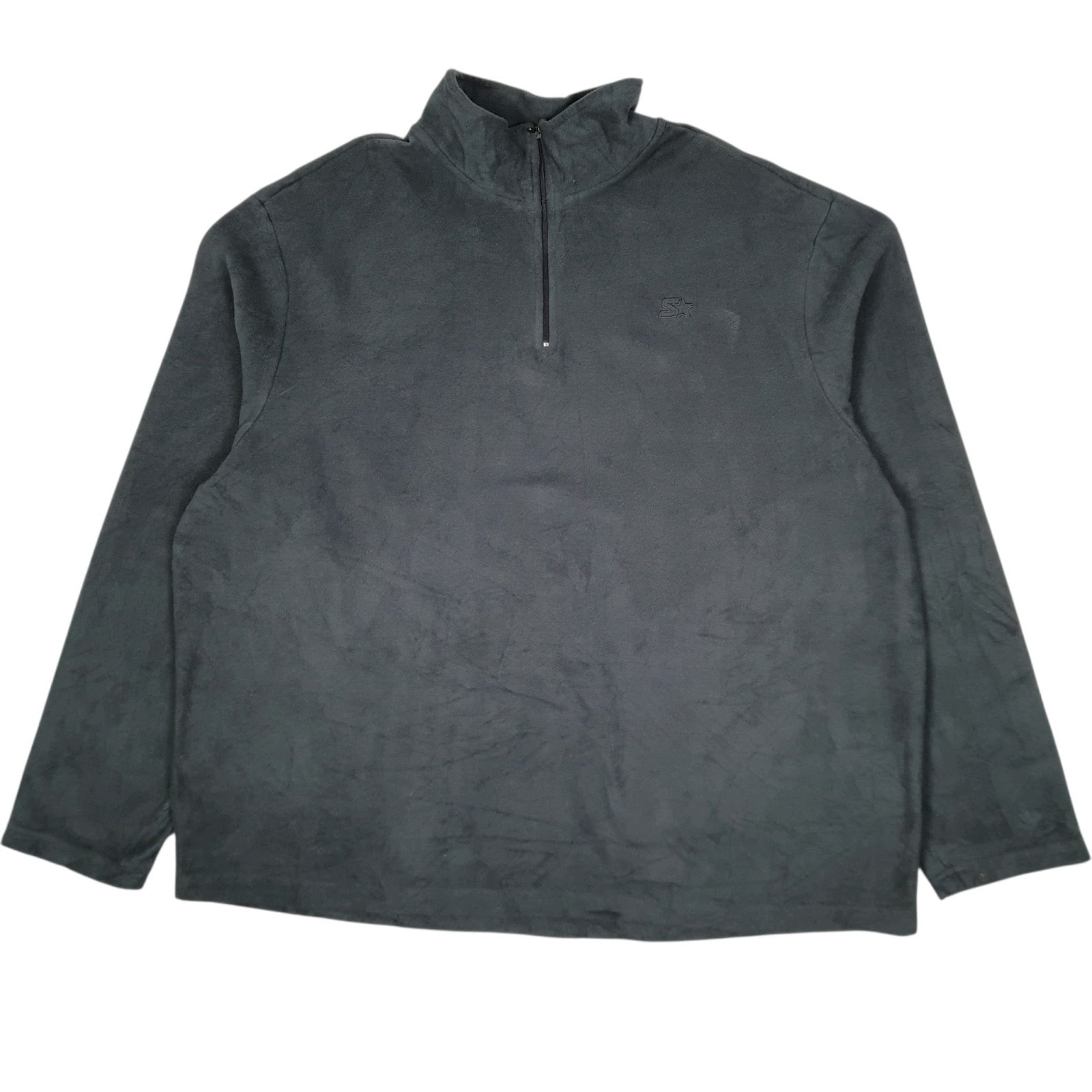 Mens Grey Starter  Quarter Zip Jumper