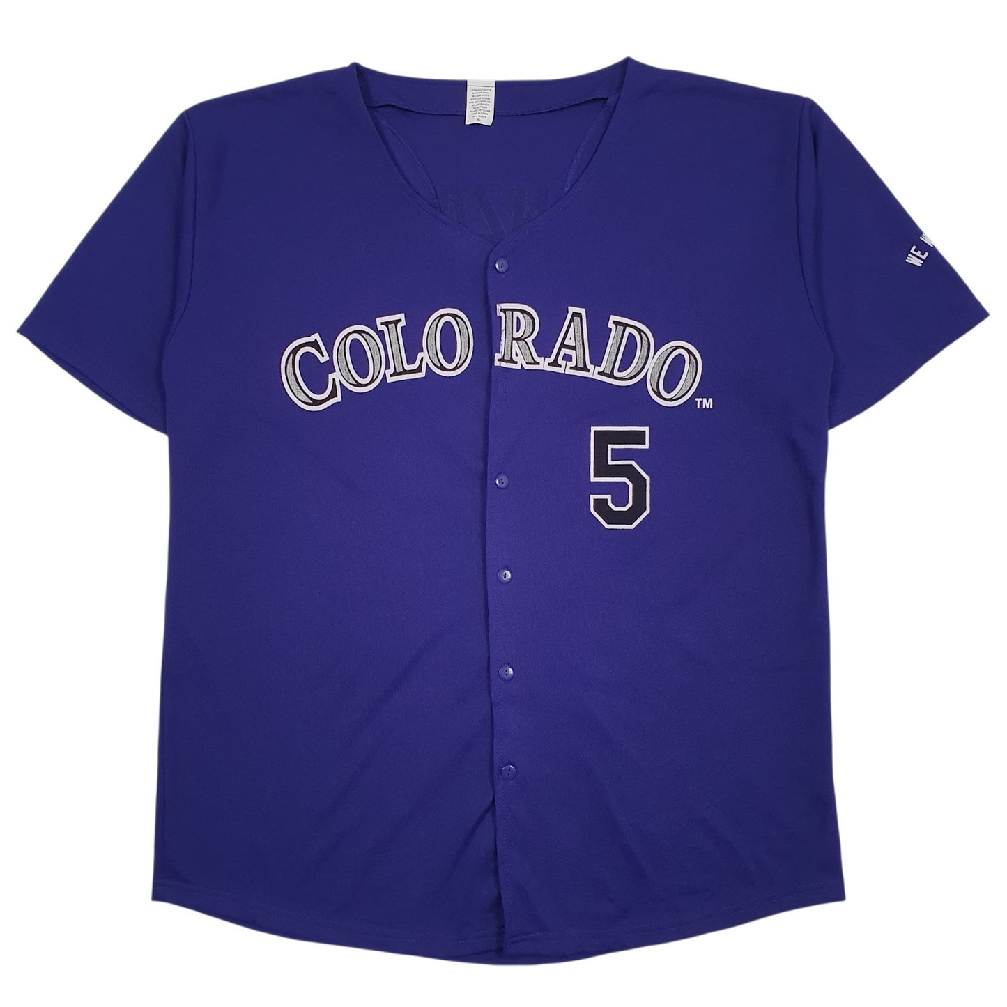 Mens Purple Unbranded Colorado Jersey Short Sleeve T Shirt