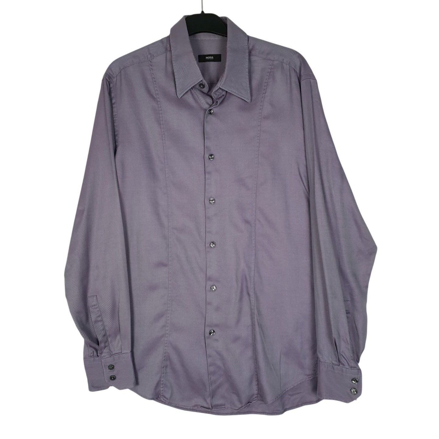 Mens Purple Hugo Boss  Long Sleeve Shirt
