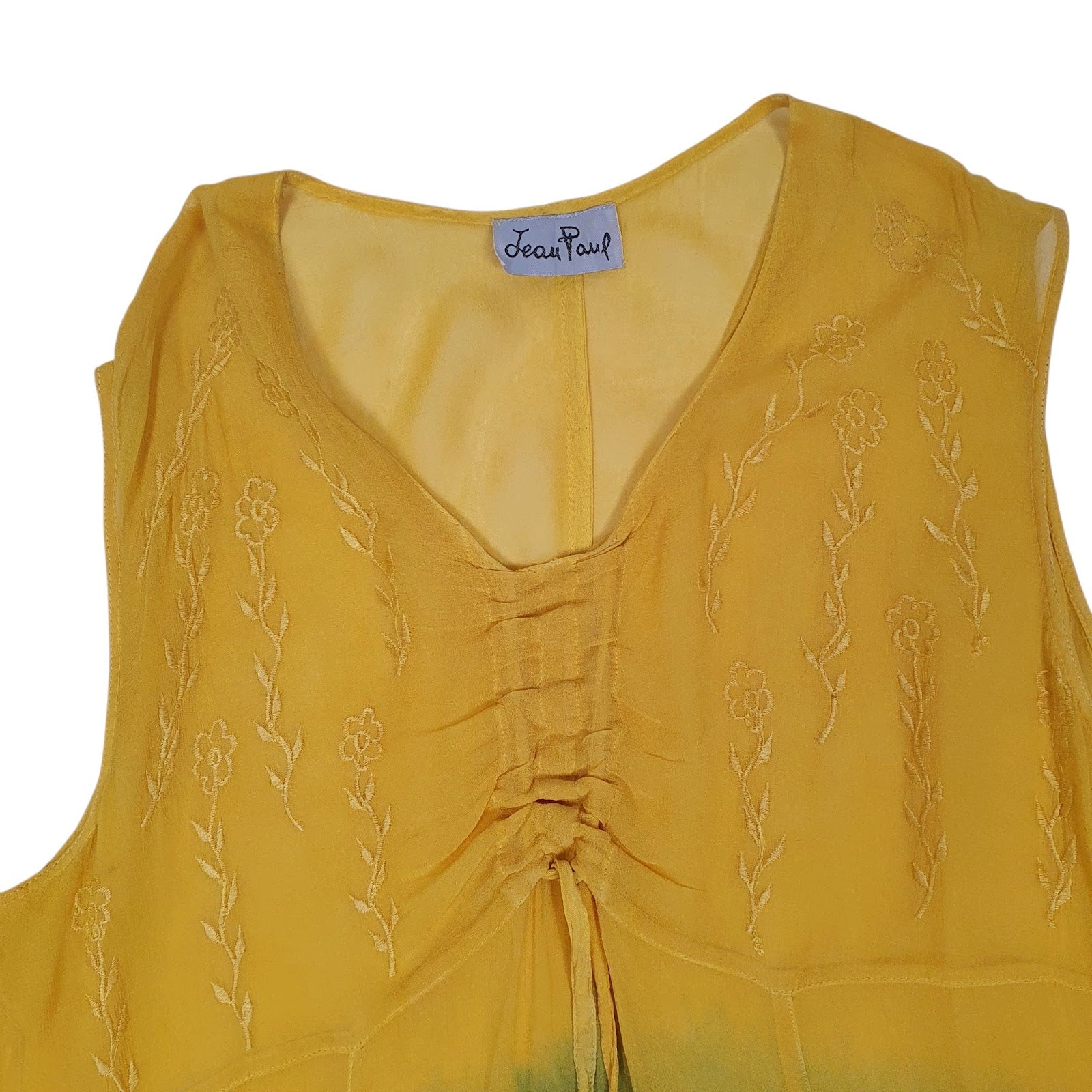 Womens Yellow Jean Paul Shear Throw Beach  Dress