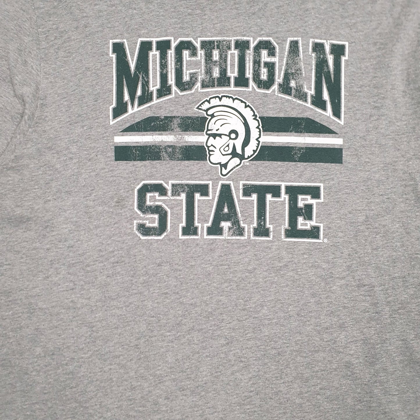 Mens Grey 47 Michigan State  T Shirt