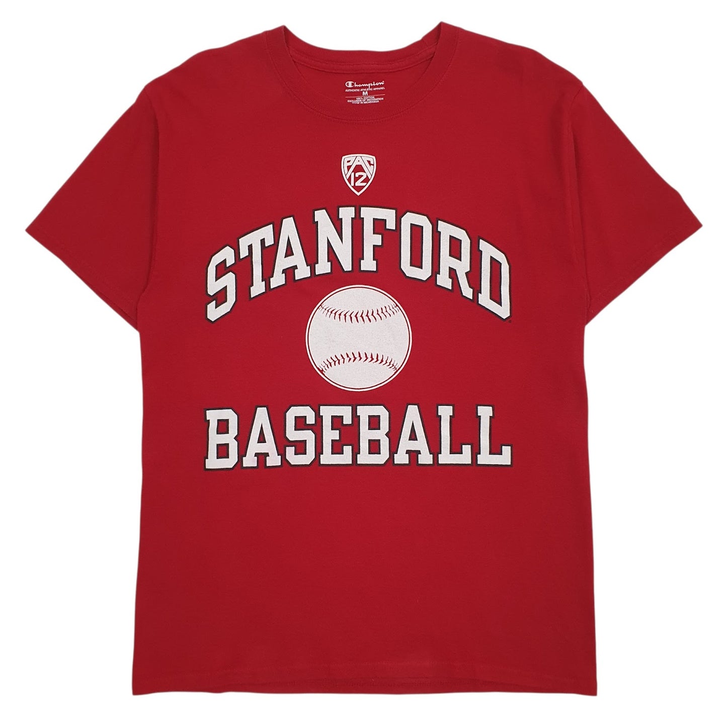 Mens Red Champion Stanford Baseball Short Sleeve T Shirt