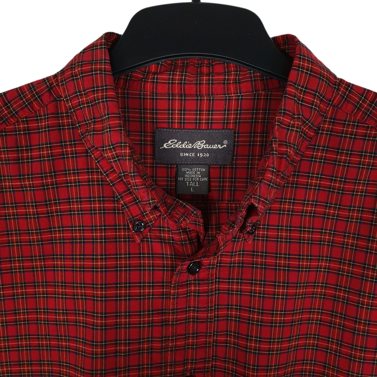 Mens Red Eddie Bauer Tall  Shirt