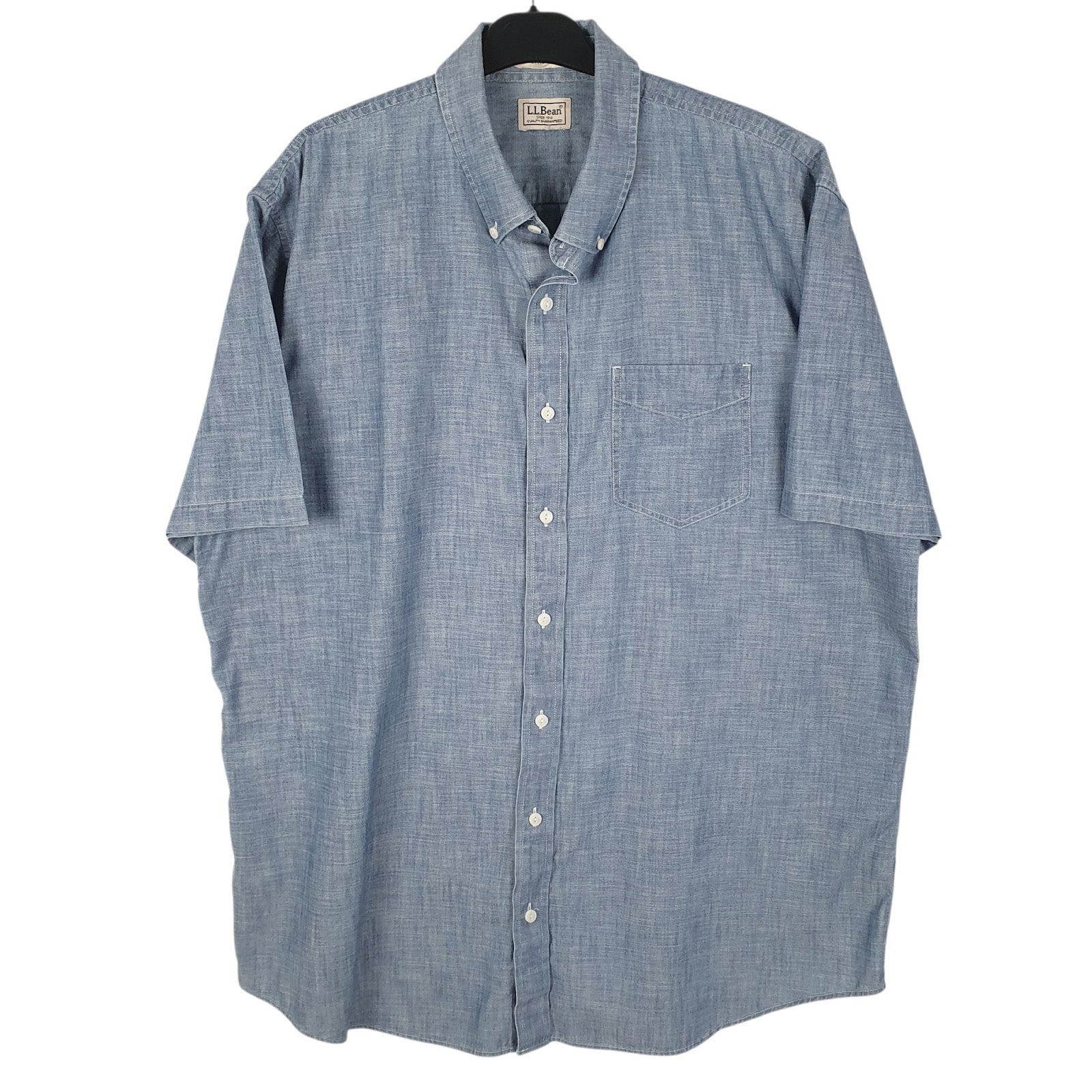 Mens Blue L.L.Bean  Short Sleeve Shirt