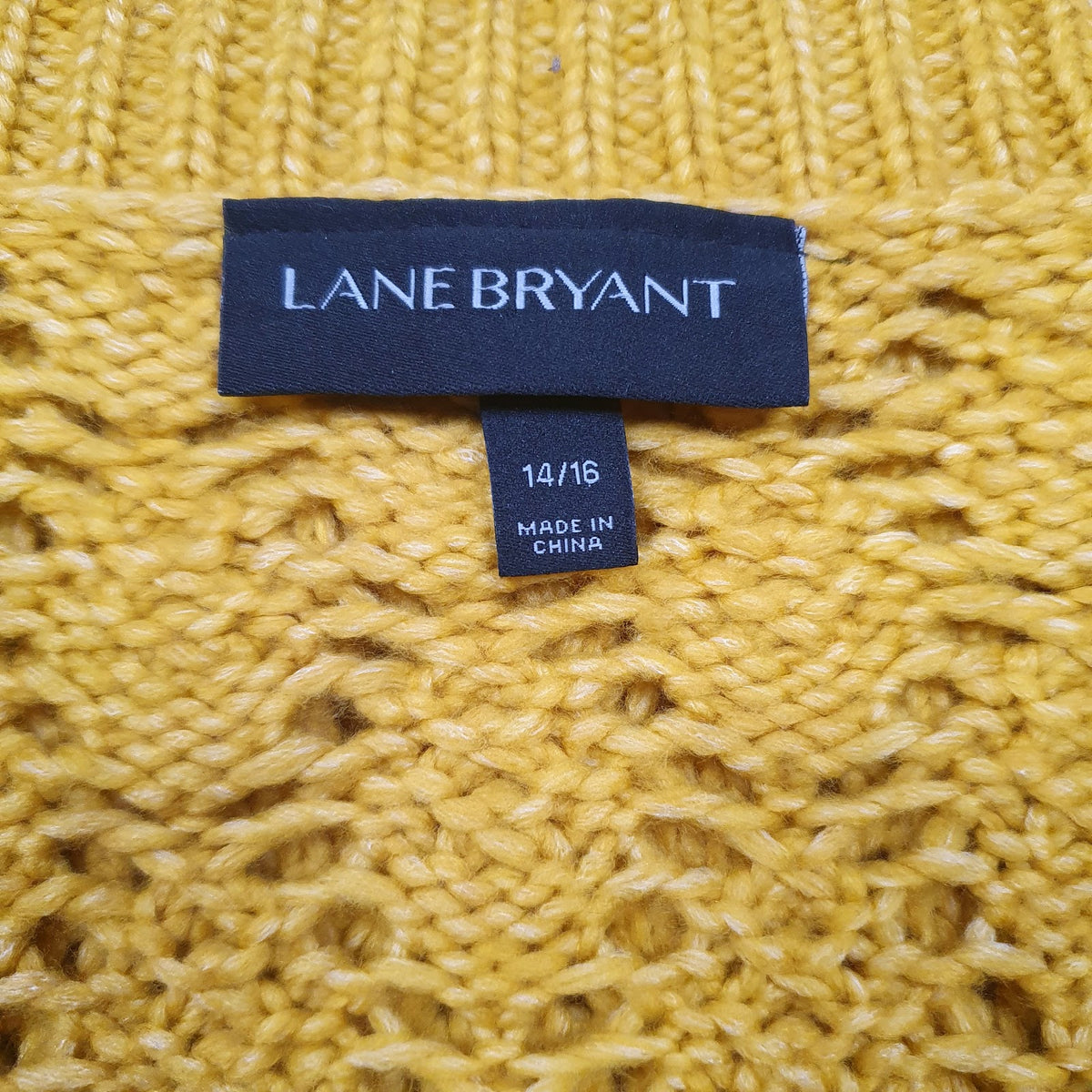 Womens Yellow Lane Bryant Knit Crewneck Jumper