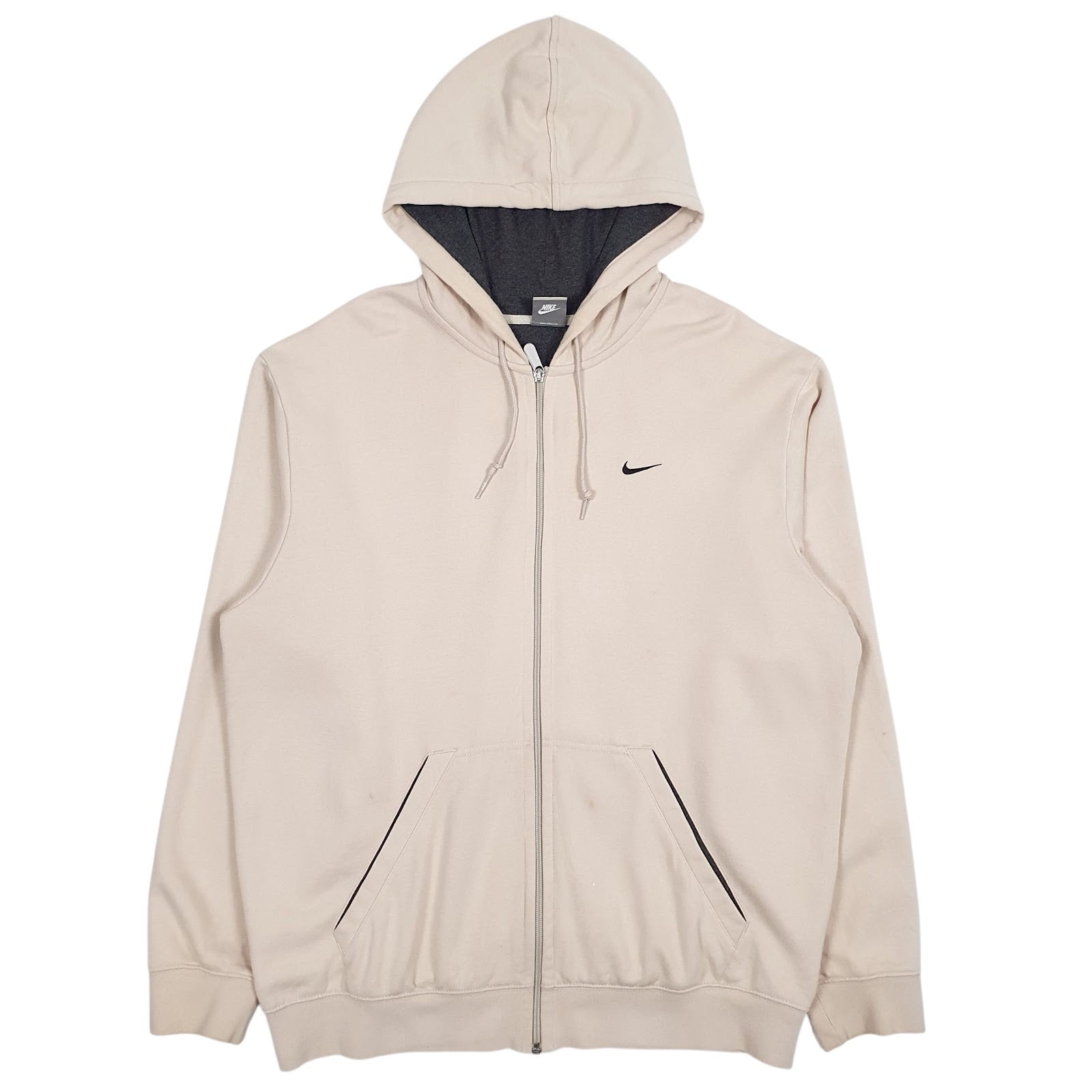 Mens Beige Nike 00s Full Zip Jumper