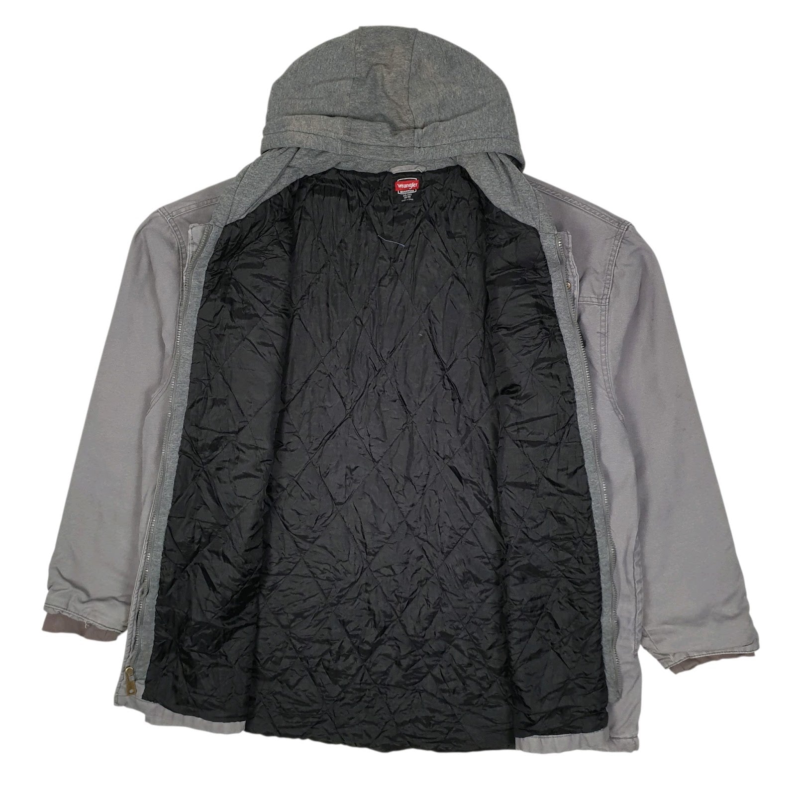 Mens Grey Wrangler Chore Hoodie  Coat