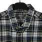 Mens Green Eddie Bauer Thick Flannel Plaid  Shirt