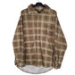 Mens Brown Franco Collezioni Flannel Long Sleeve Shirt
