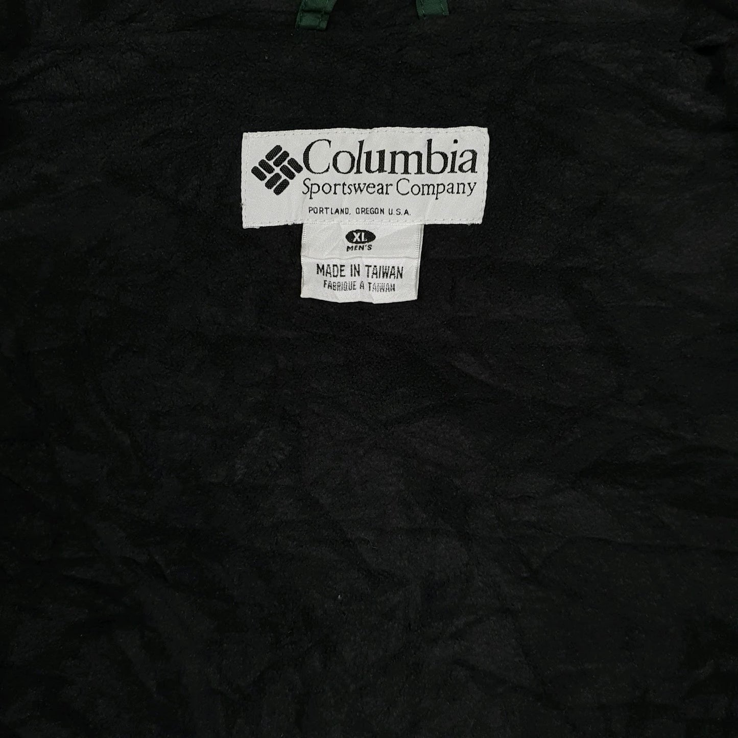 Mens Green Columbia Sportswear Company Windbreaker Fleece Lined Full Zip Coat