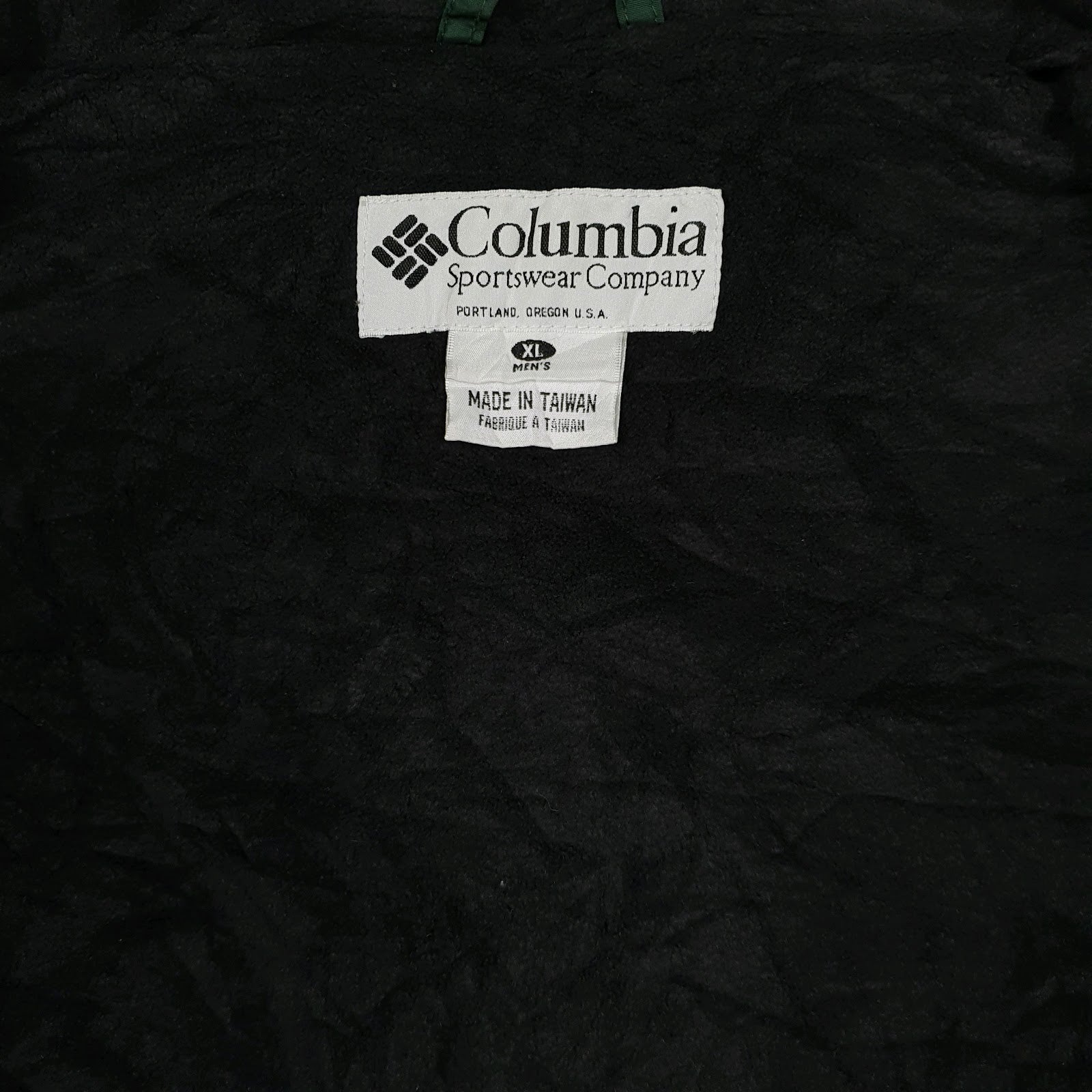 Mens Green Columbia Sportswear Company Windbreaker Fleece Lined Full Zip Coat