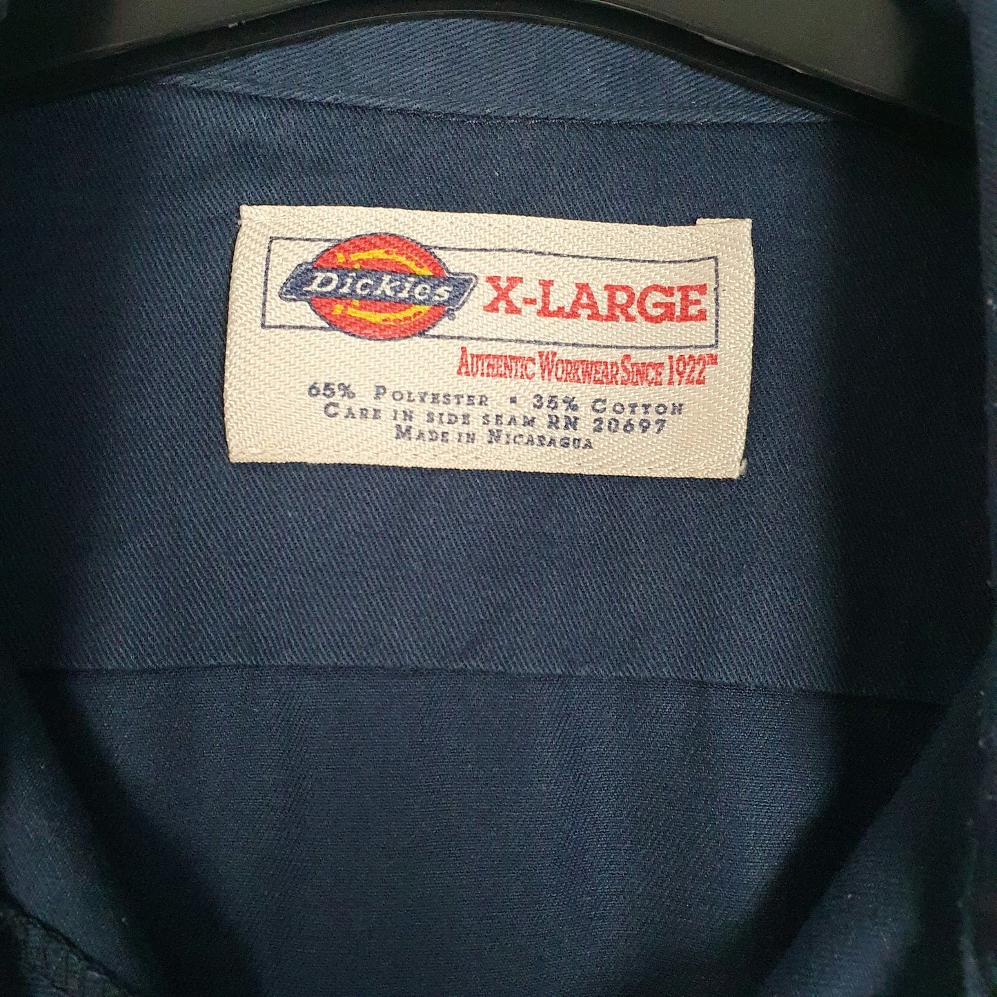 Mens Navy Dickies Workwear  Shirt