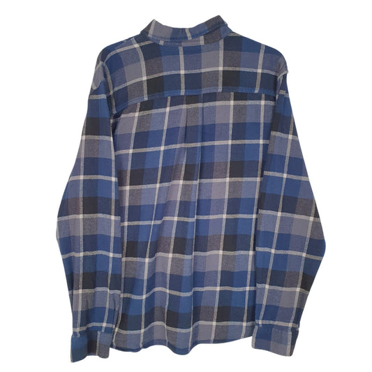 Mens Blue Eddie Bauer Flannel  Shirt