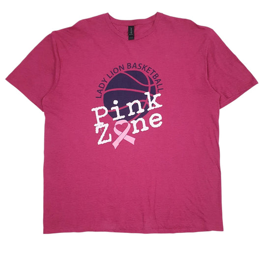 Mens Pink Gildan  Short Sleeve T Shirt