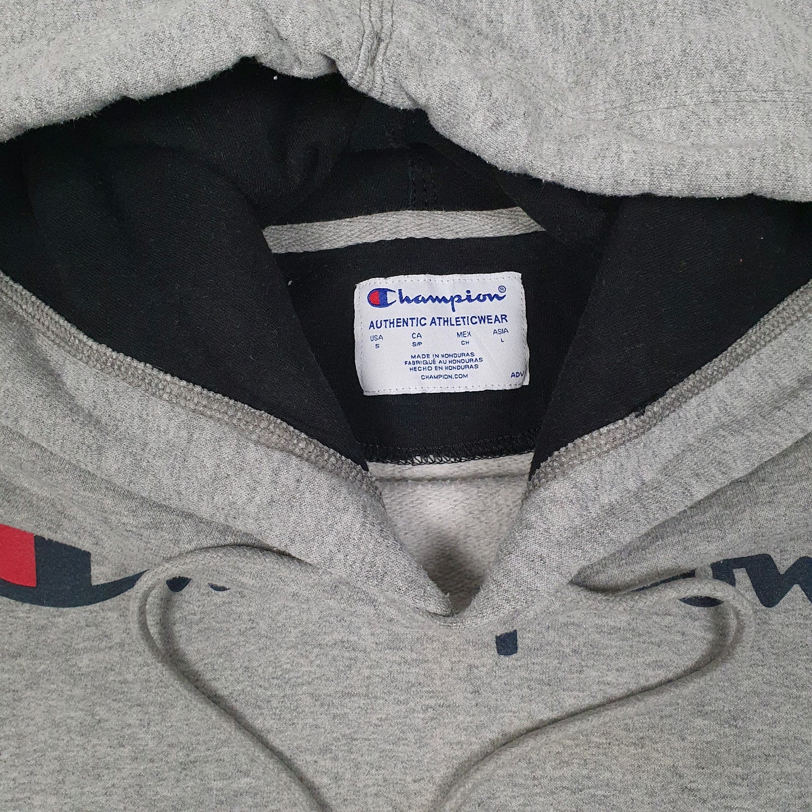 Mens Grey Champion  Hoodie Jumper