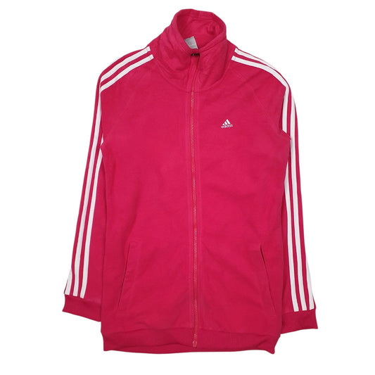 Womens Pink Adidas  Full Zip Jumper