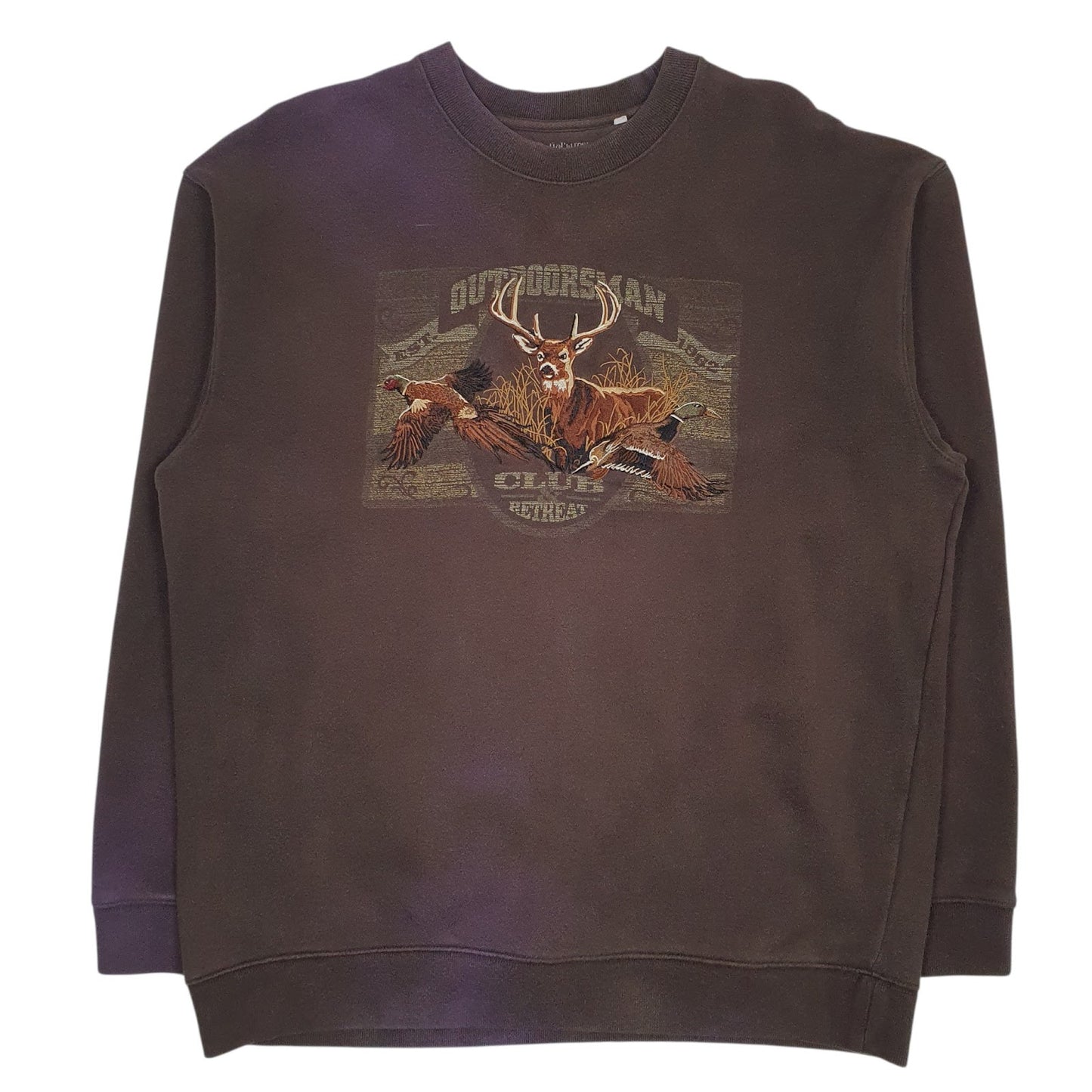 Mens Brown Croft & Barrow Graphic Crewneck Jumper