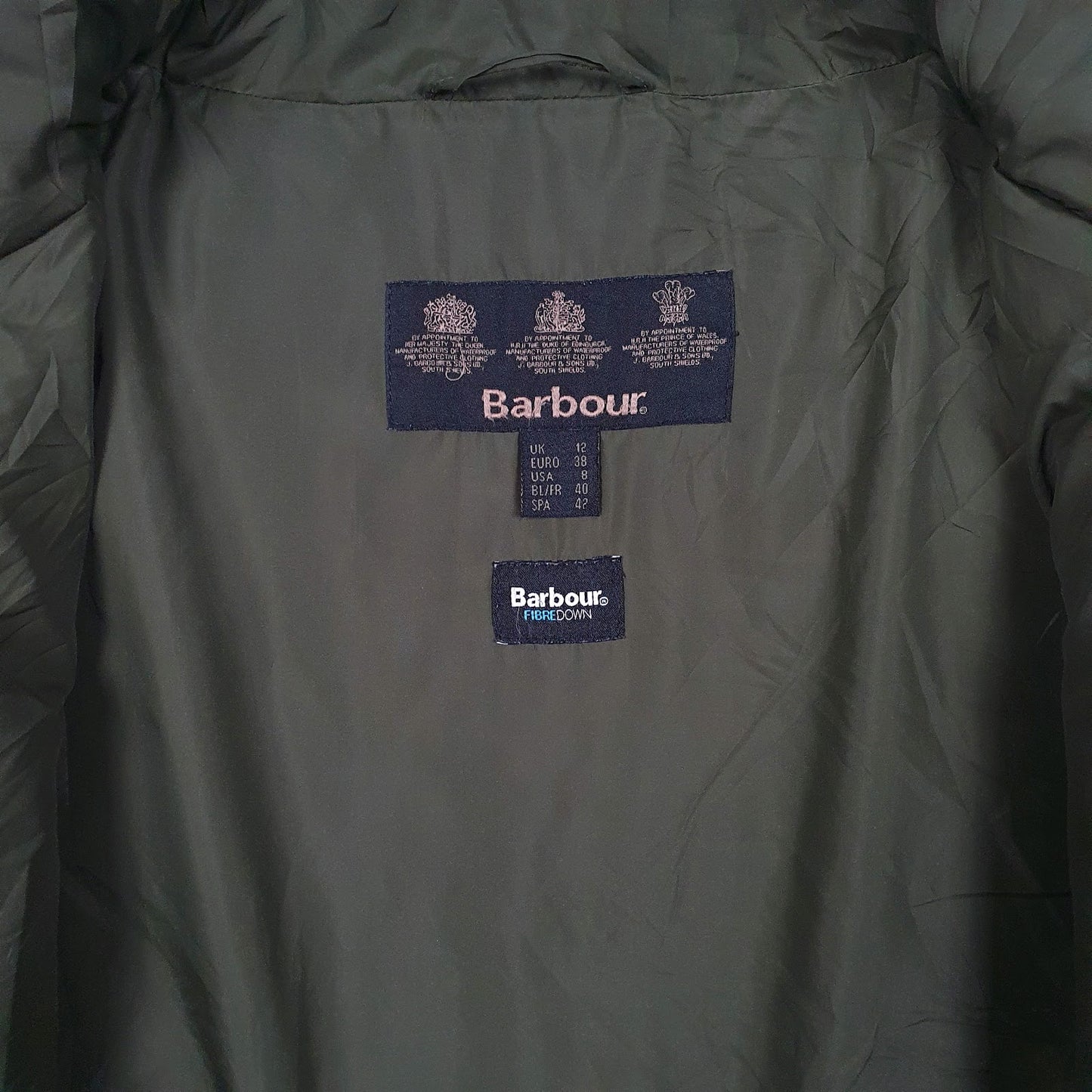 Womens Green Barbour Hinton Quilt  Coat