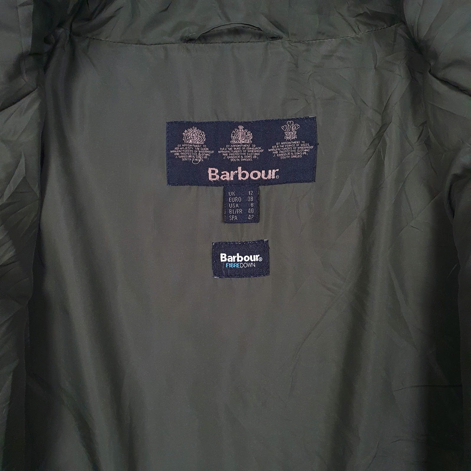 Womens Green Barbour Hinton Quilt  Coat